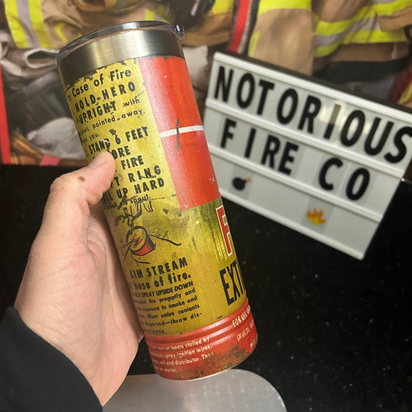 Hero Fire Extinguisher Stainless Steel Tumbler