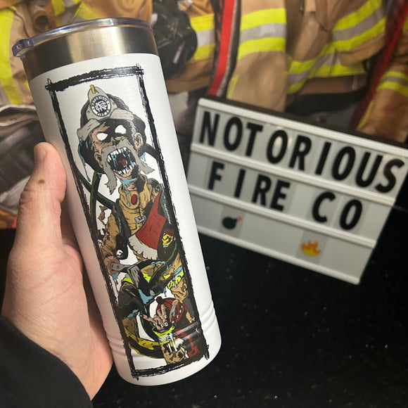 Zombie Firefighter Stainless Steel Tumbler