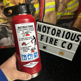 Dry Chem Extinguisher 32 oz. Stainless Steel Water Bottle - 0