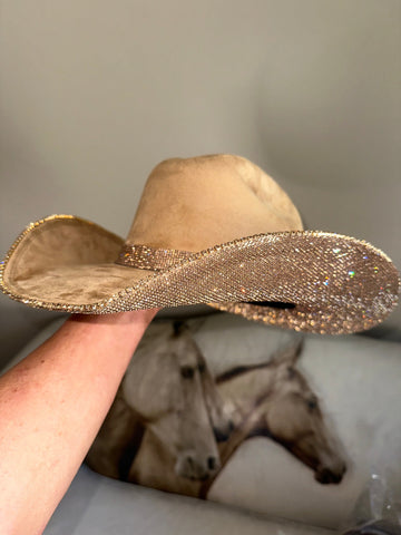 Camel Suede & Lt Topaz Rhinestones - 0