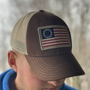 Betsy Ross Flag Patch Trucker Hat-2