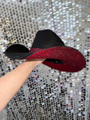 Black Suede & Maroon Rhinestones-3