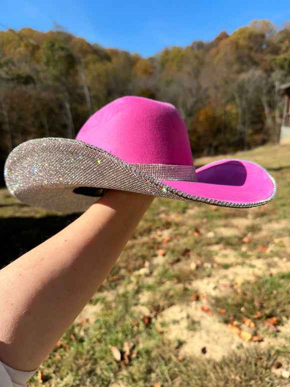 Barbie Pink Hat & Crystal Rhinestones
