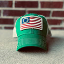 Betsy Ross Flag Patch Trucker Hat (Kelly Green)-11