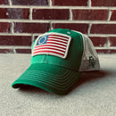 Betsy Ross Flag Patch Trucker Hat (Kelly Green)-6