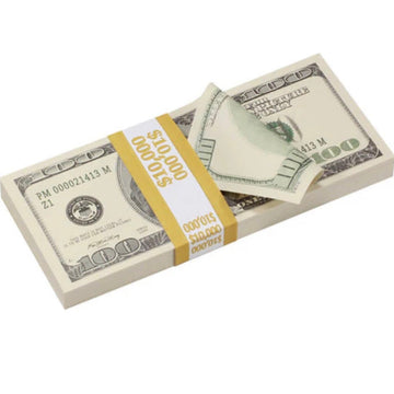 Money Prop - Series 2000 $100's Crisp New $10,000 Full Print Stack
