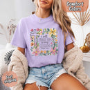 I Will Praise Him in Every Season T-Shirt – Comfort Colors Christian Tee with Floral Cross-4