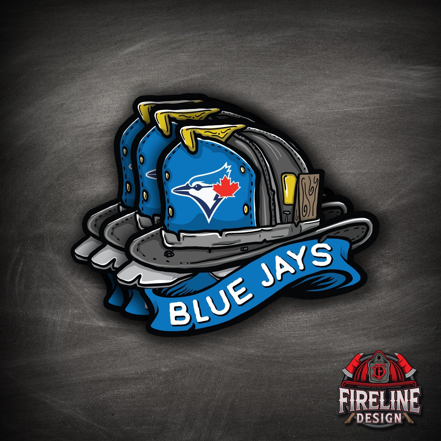 MLB Fire Helmet Sticker - 3 PACK