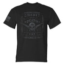 Men's Liberty Or Death Patriotic T-Shirt (Black on Black)-3