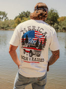 Born & Raised 'Merica T-Shirt - White | The Brave Ones-1