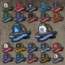 MLB Fire Helmet Sticker - 3 PACK-1
