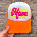 Trucker Hat -  "Mama" Orange Hat-1