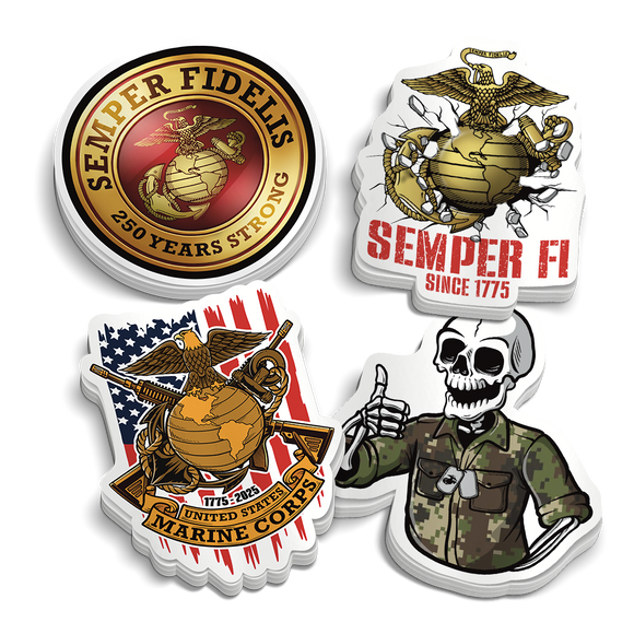 Marine Corps 250th Birthday Pack (11 Stickers)