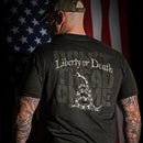 Men's Metallic Gold Liberty or Death Patriotic T-Shirt-2