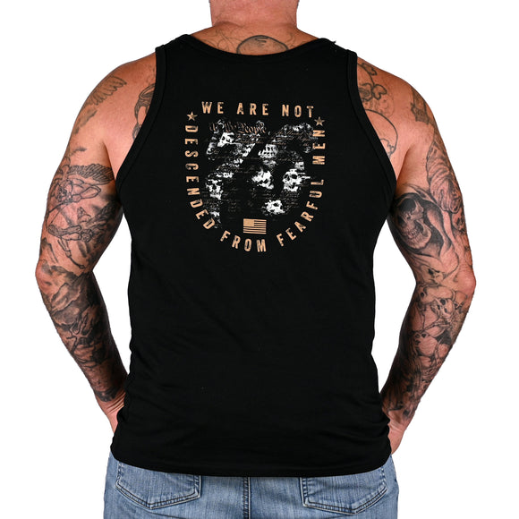 Men's We Are Not Descended From Fearful Men Patriotic Tank Top