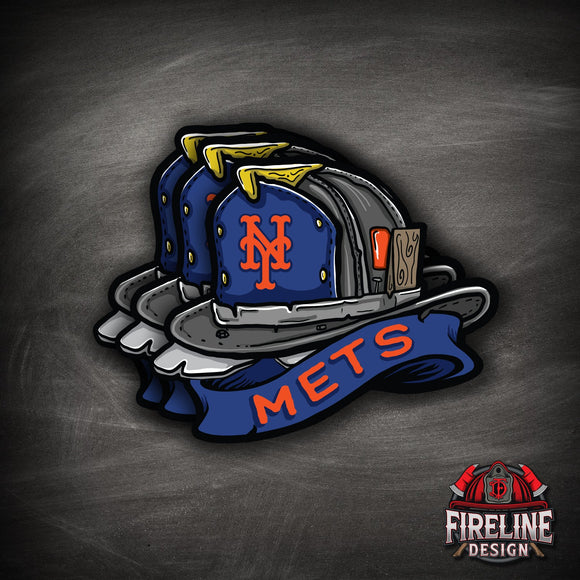 MLB Fire Helmet Sticker - 3 PACK