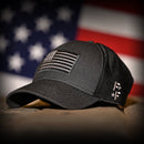 Midnight Black American Flag Ball Cap-1