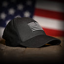 Midnight Black American Flag Ball Cap-4