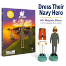 U.S. Navy Kids Toy, Sailor Magnetic Dress Up Set, Military Kids Gift, Navy Kid Gift, Deployment Gift for Kids-2