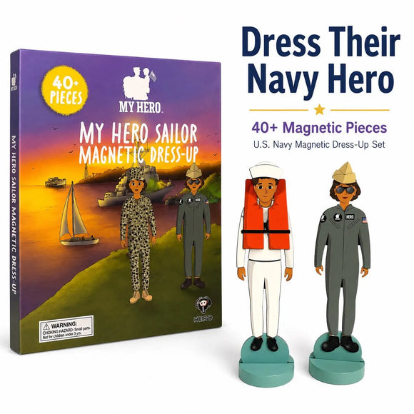 U.S. Navy Kids Toy, Sailor Magnetic Dress Up Set, Military Kids Gift, Navy Kid Gift, Deployment Gift for Kids