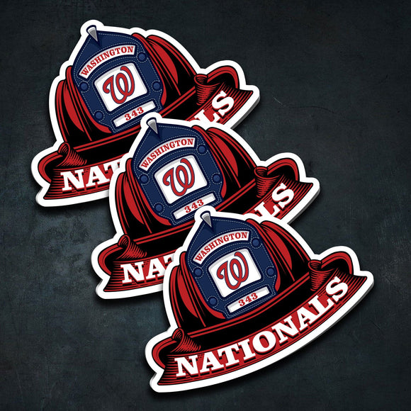 MLB (NL) Fire Helmet Stickers - 3 Pack