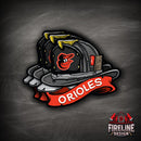 MLB Fire Helmet Sticker - 3 PACK-18