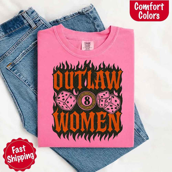 Outlaw Women Flames Shirt – Vintage Western Cowgirl Shirt