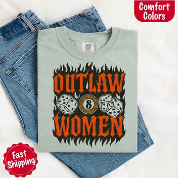 Outlaw Women Flames Shirt – Vintage Western Cowgirl Shirt - 0