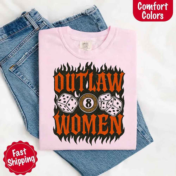 Outlaw Women Flames Shirt – Vintage Western Cowgirl Shirt