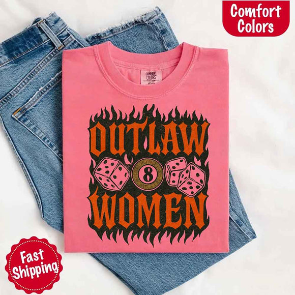 Outlaw Women Flames Shirt – Vintage Western Cowgirl Shirt