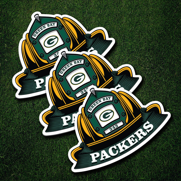 NFL Fire Helmet Stickers - 3 Pack