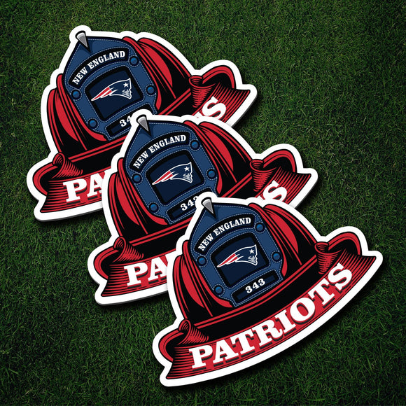 NFL Fire Helmet Stickers - 3 Pack