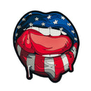 American Flag Lips - 3" PVC Patch-2