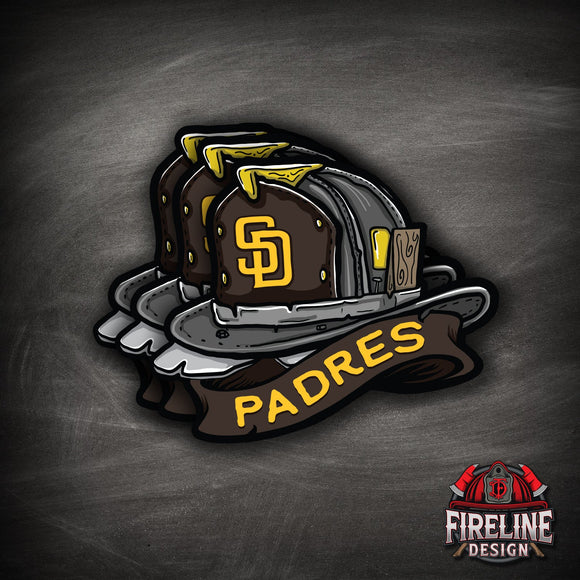 MLB Fire Helmet Sticker - 3 PACK