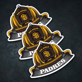 MLB (NL) Fire Helmet Stickers - 3 Pack - 0