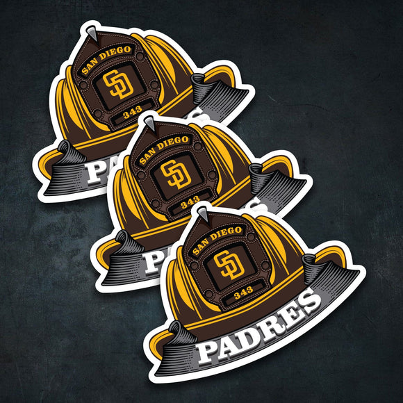 MLB (NL) Fire Helmet Stickers - 3 Pack