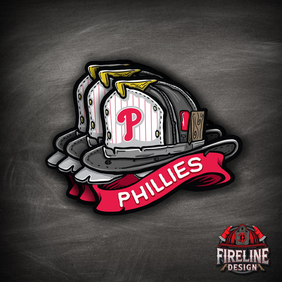 MLB Fire Helmet Sticker - 3 PACK