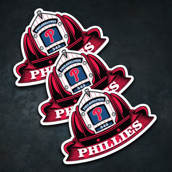 MLB (NL) Fire Helmet Stickers - 3 Pack