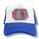 Trucker Hat -  Mama Leopard Patriotic-1