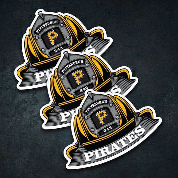 MLB (NL) Fire Helmet Stickers - 3 Pack
