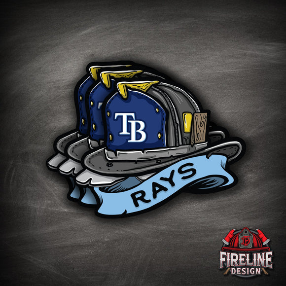 MLB Fire Helmet Sticker - 3 PACK