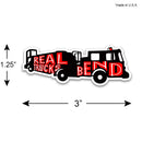 Truck Tillerman 3 Pack Firefighter Helmet Sticker-2