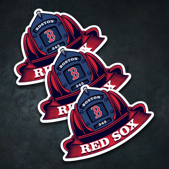 MLB (AL) Fire Helmet Stickers - 3 Pack