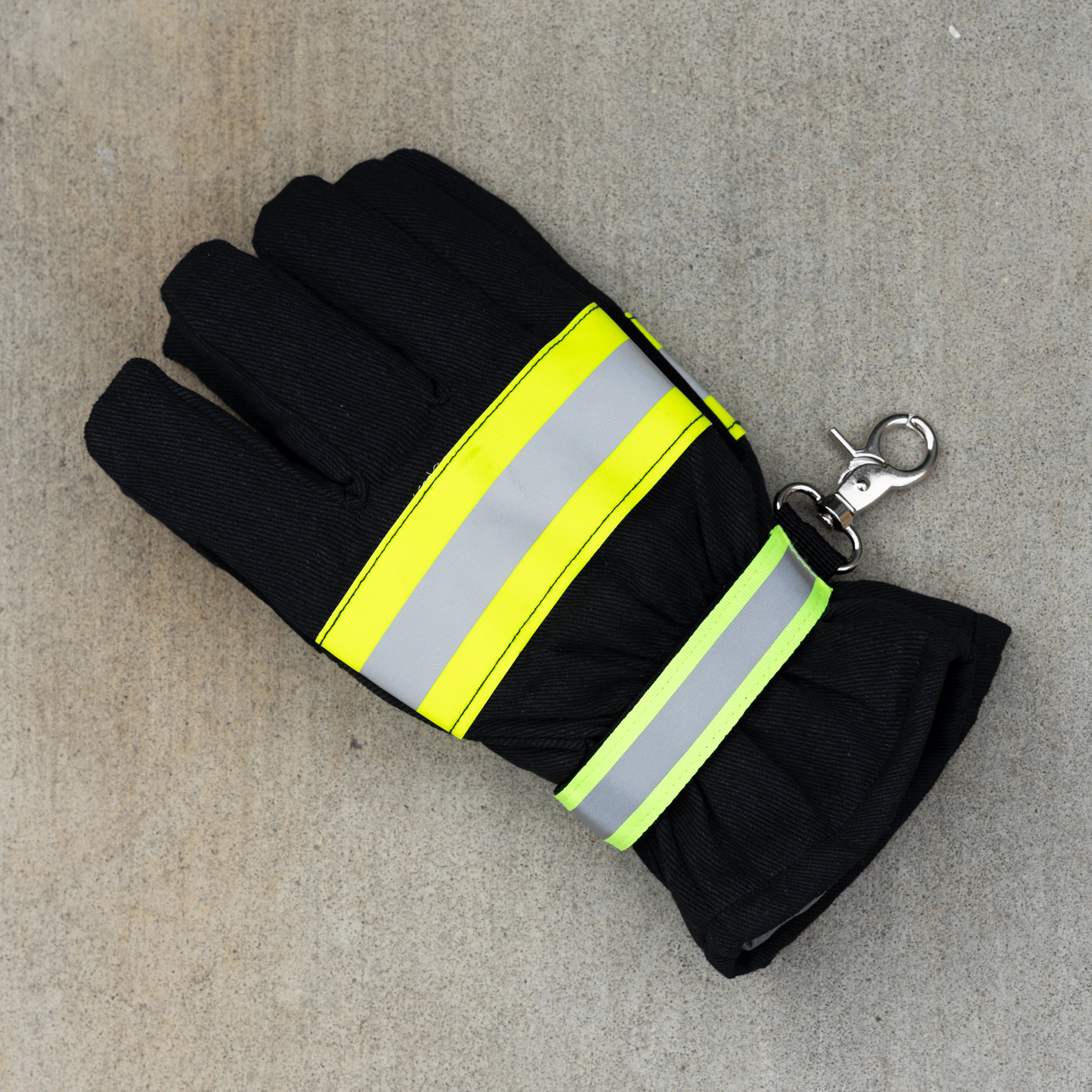 Heavy-Duty Firefighter Turnout Gear Glove Strap w/ Reflective Strap