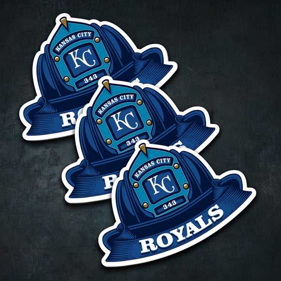 MLB (AL) Fire Helmet Stickers - 3 Pack