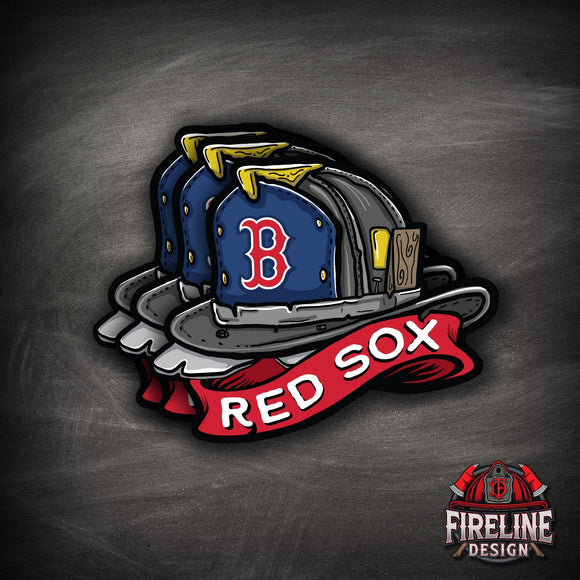 MLB Fire Helmet Sticker - 3 PACK