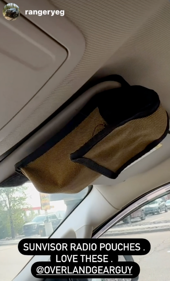 Sun Visor Radio Pouch