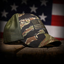 Tiger Stripe & OD Mesh American Flag Ball Cap-4