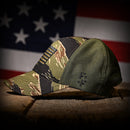 Tiger Stripe & OD Mesh American Flag Ball Cap-2
