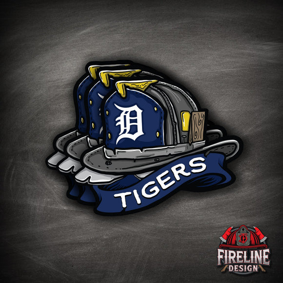 MLB Fire Helmet Sticker - 3 PACK